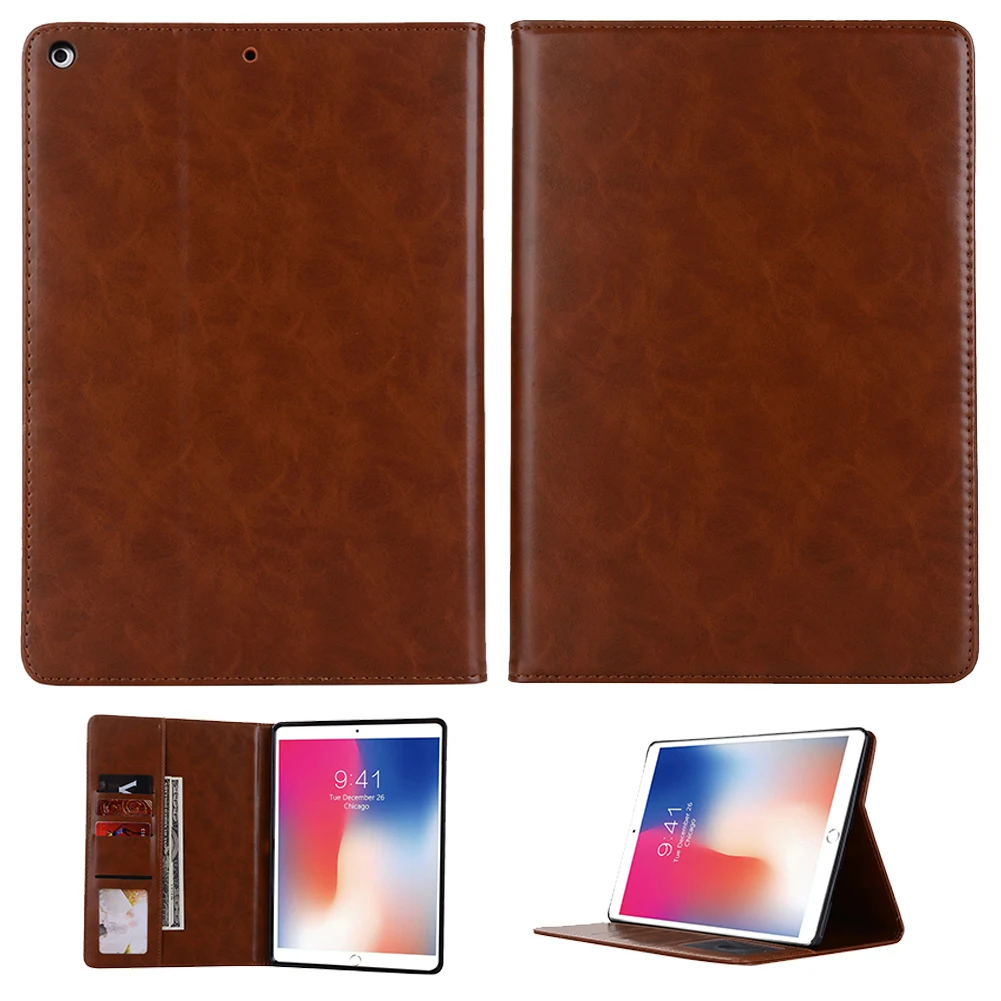 Business Leather Flip Cover For iPad 10.2 inch iPad 7th Generation A2197 A2200 A2198 Auto Sleep Wake Case With Card Solt - Цвет: Brown