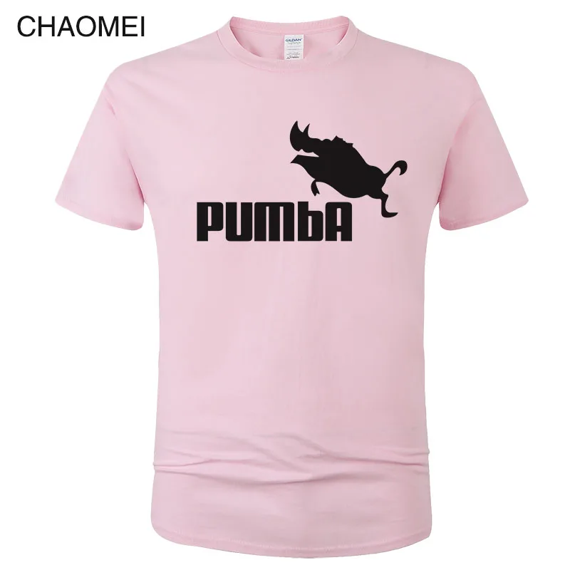Хлопковая забавная футболка, милые футболки, Homme Pumba, футболка для мужчин и женщин, топы с короткими рукавами, крутая летняя модная футболка с принтом, C91 - Цвет: 3