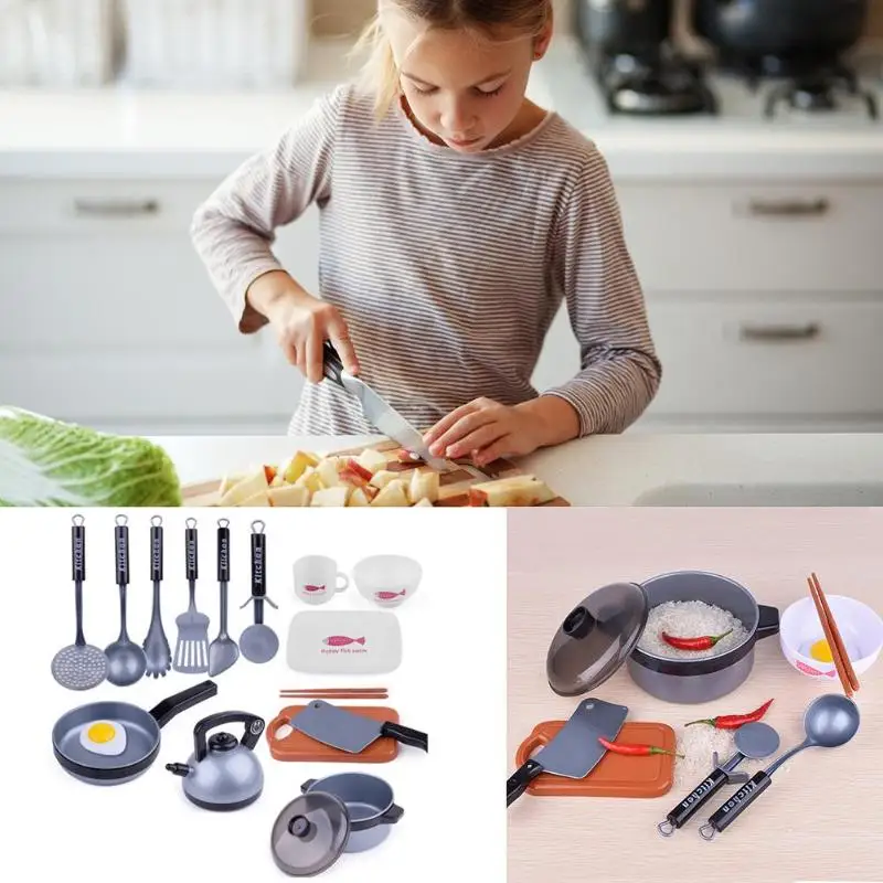 

Cooking Pretend Play Simulation Kitchen Toy Set Graceful and Beautiful Environmental Creative Parent-child Early Education Toy