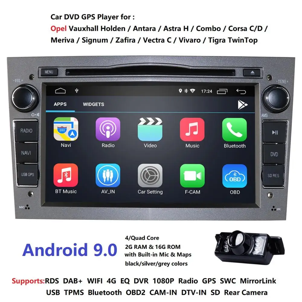 Sale 4G android9.0 car dvd For Opel Astra Vectra Antara Zafira Corsa gps radio video wifi multimedia player DAB RDS DSP Bluetooth SWC 0