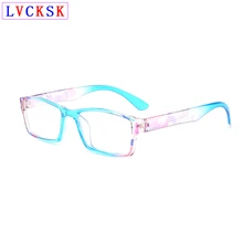 Модные квадратные прозрачные очки для чтения, для женщин и мужчин, с принтом на ногах, очки для дальнозоркости+ 1,0~+ 4,0 L3