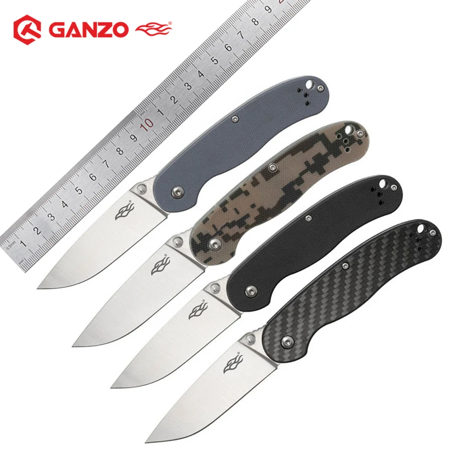 Comprar Ganzo Firebird FB727S cuchillo de bolsillo plegable con hoja 440C G10 mango de fibra de carbono herramienta de Camping de supervivencia táctica al aire libre