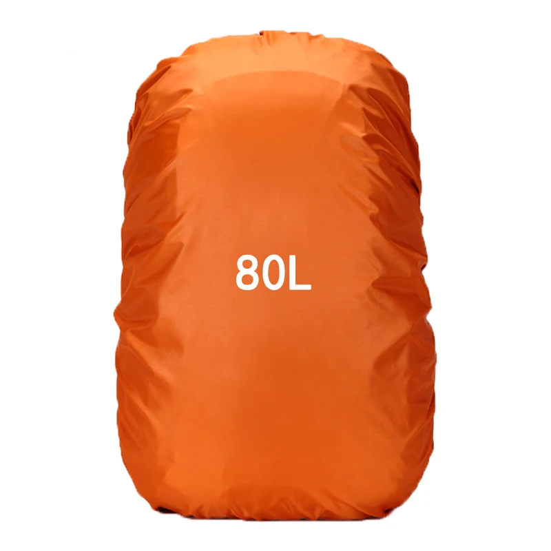 45L 60L 70L 80L дождевик водонепроницаемый чехол для рюкзака Открытый походный Кемпинг Альпинизм велосипедный лыжный непромокаемый рюкзак защитный чехол - Цвет: Orange 80L
