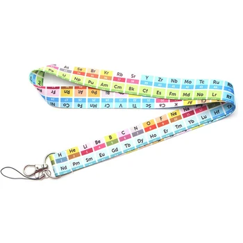 

PC1111 Wholesale 20pcs/lot The Periodic Table Painting Art Key Chain Lanyard Neck Strap For Phone Keys ID Card Creative Lanyards