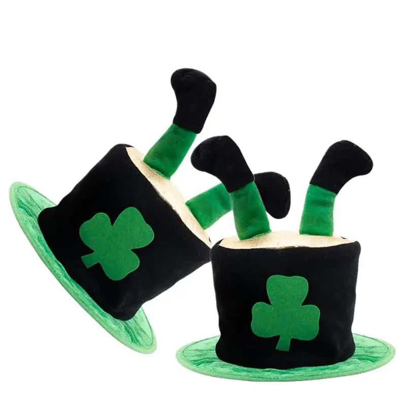 

1PC St. Patrick'S Day Hat Lucky Clover Pattern Carnival Party Decorative Plush Cap Party Decoration
