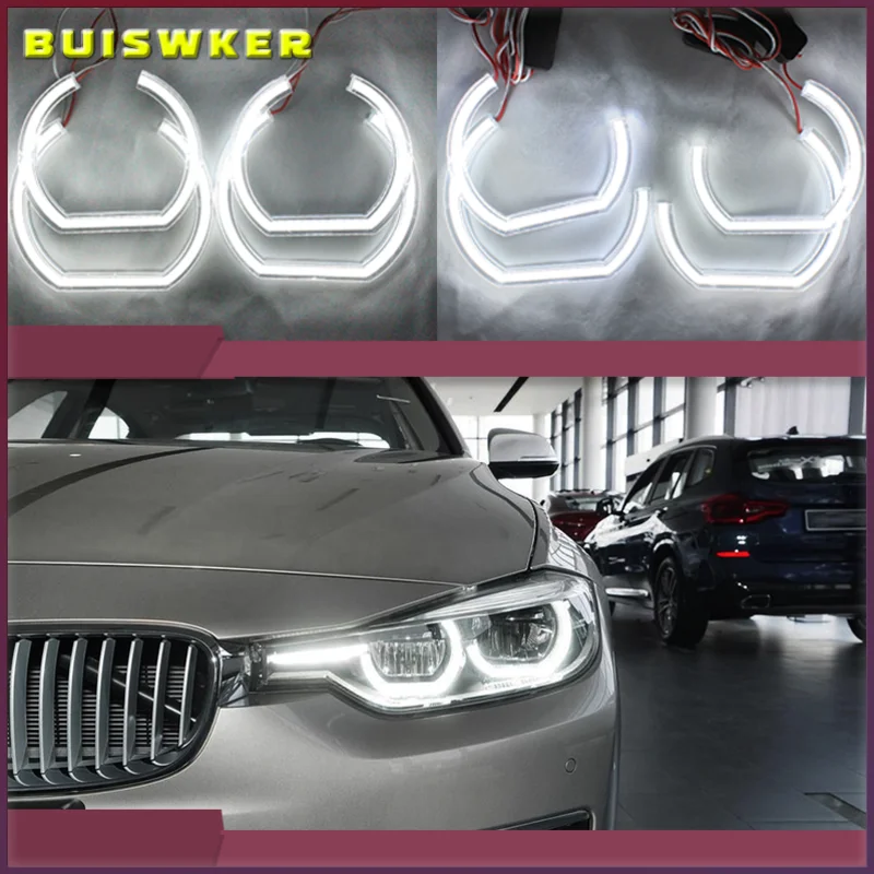 

Для BMW 3 серии E90 E92 E93 M3 купе и кабриолета 2007-2013 автостайлинг высокое качество DTM Стиль Белый Кристалл Светодиодные глаза ангела