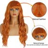 Beautiful long wave orange wig synthetic wig color wig cosplay wig natural orange wig female ► Photo 2/6