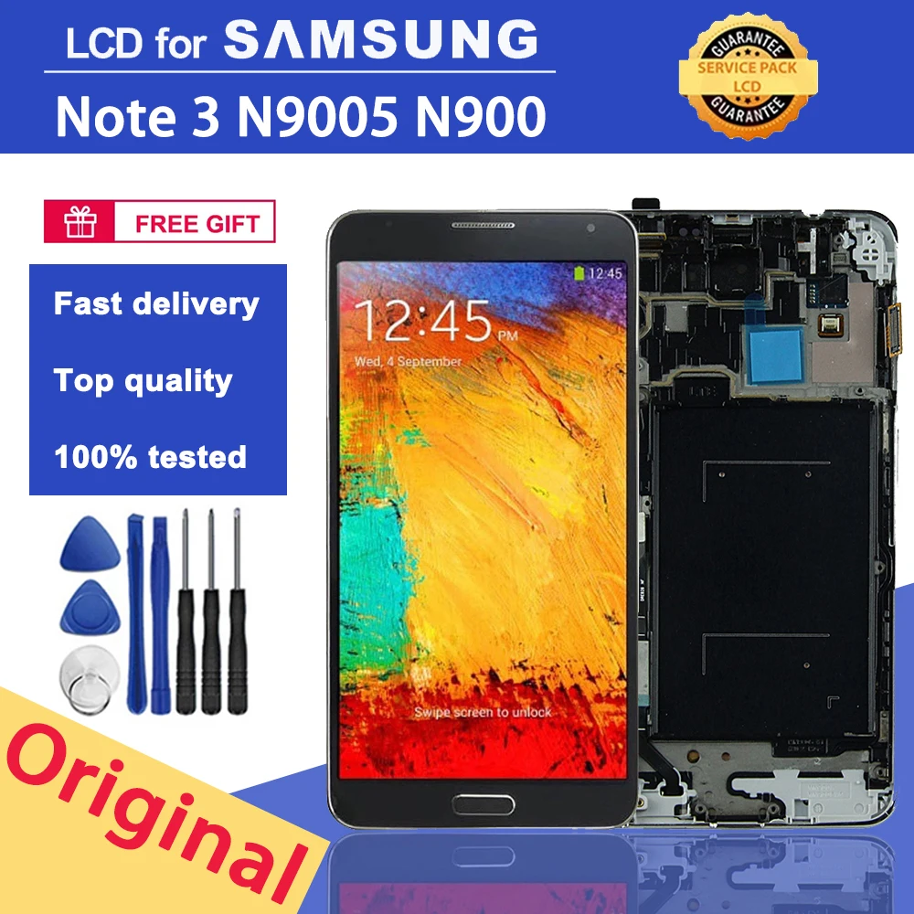 Original 5.7" LCD Display For Samsung Galaxy Note 3 N9005 N900 N900A N900V Screen Touch Digitizer Assembly With Frame | Мобильные