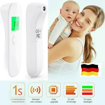 

2020 PVC Solid IR Infrared Digital Forehead Fever Thermometer Non-Contact Baby Adult Body