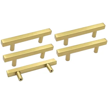 

3in Gold Drawer Pulls Brass Cabinet Pulls Gold Handles for Drawers Bathroom Cabinet Pulls 5in Overall Length 5Pcs