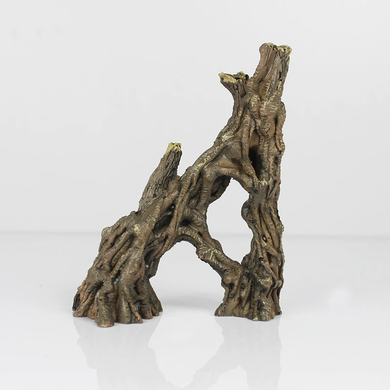 Ecological Resin Mountain Fish Play Tree House Aquarium Decoration Hole Cave Ornament Landscaping For Fish Tank fish tank ornaments fish tank decorations aquarium ornaments
