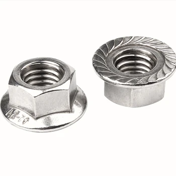 

M6 Stainless Nut and Screw Steel Hex Head Serrated Spinlock Flange Locknut for lifepo4 80AH 120AH 150AH 200AH 240AH 280AH batter