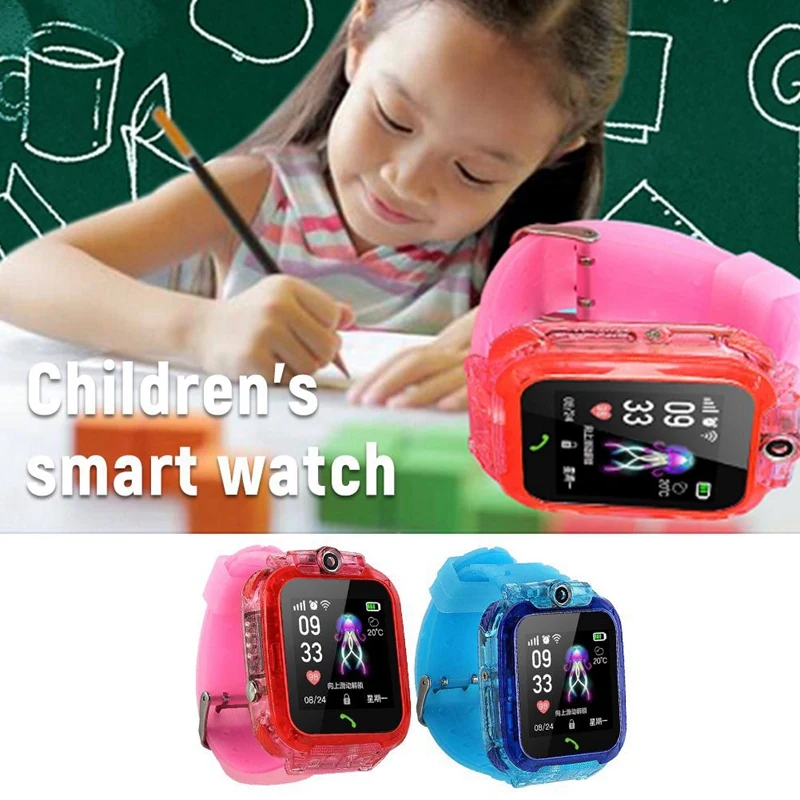 S12 дети телефон Smartwatch с HD экран IP67 Водонепроницаемый gps часы видео чат пресс экран Смарт часы