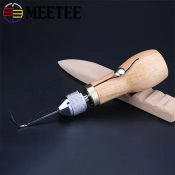 

1pc Meetee 120*31mm High Quality Alloy Sewing Machine DIY Crafting Leather Carving Suture Kit Bag Wax Thread Canvas Cone Needle