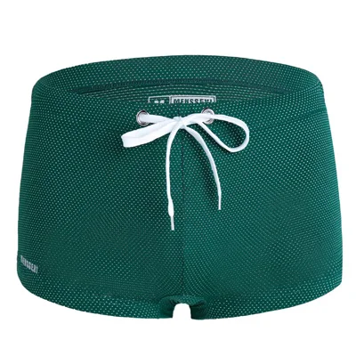 8 цветов, однотонная одежда для плавания, мужской короткий сексуальный купальный костюм, водонепроницаемые купальные шорты для купания плавки боксеры, пляжные шорты, бикини Sunga, Gay 285 - Цвет: green