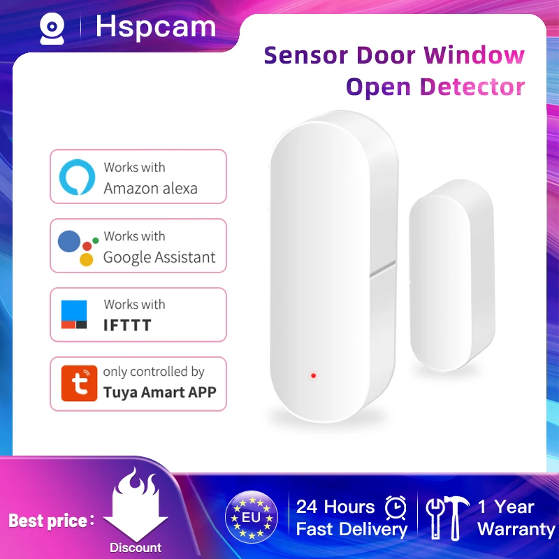 Smart WiFi Door Sensor Door Window Open Detector Home Security