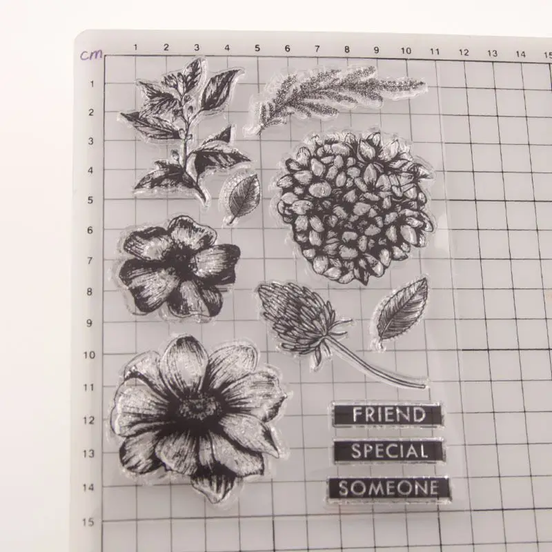 

Flower Seal Stamp With Cutting Dies Stencil Set DIY Scrapbooking Embossing Photo Album Decorative Paper Card Craft Art Handmade