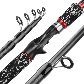 

DONQL Telescopic Fishing Rod 1.8 m-2.7 m Carbon Ultra Short Spinning Casting Fishing rod Travel Portable winter Fish Pole Tools
