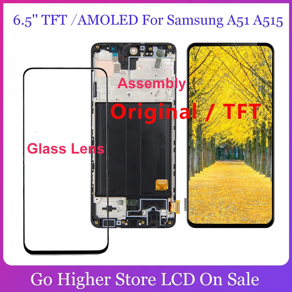 6 5 ''оригинальный/TFT для Samsung Galaxy A51 A515 A515F A515F/DS A515FD ЖК-дисплей сенсорный экран