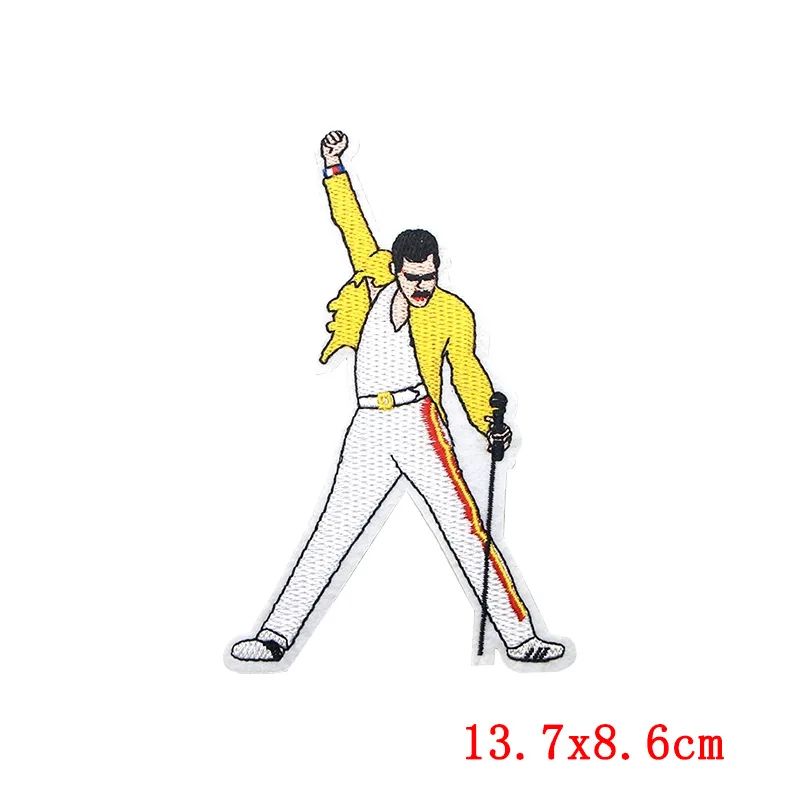 Сделай сам мультяшный Freddie Mercury патчи с утюгом для вышивки на одежде хиппи одежды