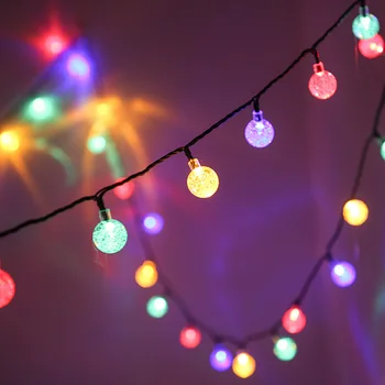 

Solar garden LED string lights fairy tale lights wedding banquet lantern bulb string 6.5m/30 lights 8 kinds of transformation P