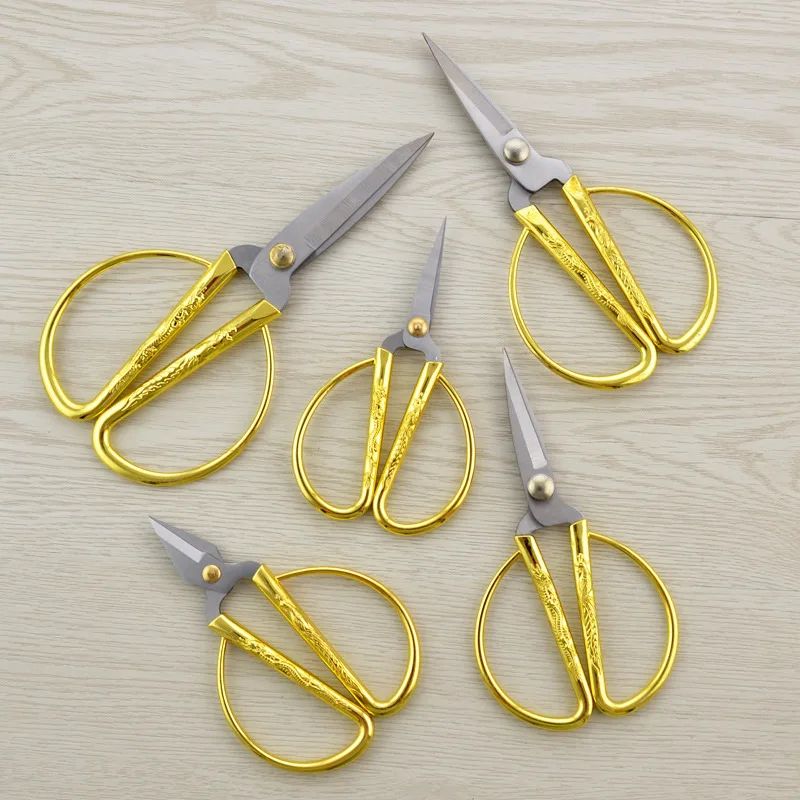 

Manufacturers Direct Selling Stainless Steel Wedding Dragon & Phoenix Shear Alloy Scissors Ribbon-Cutting Scissors Home Scissors