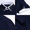 BROWON Plus Size 5XL Summer Business Shirt Men Short Sleeves Button Up Shirt Turn down Collar