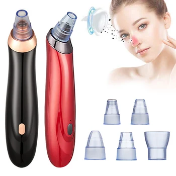 

Blackhead Remover Vacuum USB Rechargeable Electric Facial Acne Pores Cleanser Extractor Beauty Machine with 5 Suction Heads