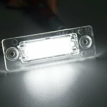 

Set LED License Plate Lights 1Pair White 6000K For Touran Golf Passat Caddy T5 High quality Brand new