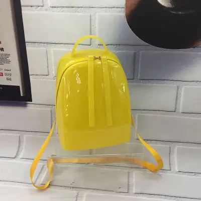 TOYOOSKY/Новинка года; Модный женский милый силиконовый рюкзак женские дорожные сумки для девочек; школьная конфетная сумка; Женская водонепроницаемая Желейная сумка - Цвет: Yellow