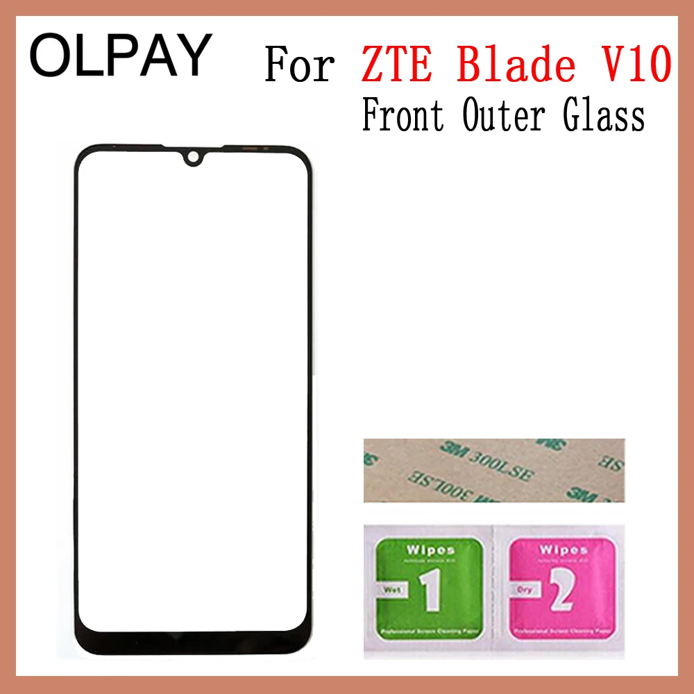OLPAY 6," Панель передних боковых Стекло для zte лезвие V10 Сенсорная панель экрана для замены Запчасти без ЖК-дисплей планшета