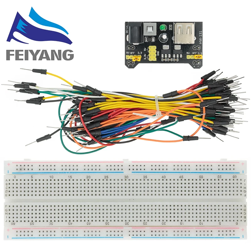 3 В/5 В MB102 макетная плата силовой модуль + MB 102 830 точек Solderless Прототип хлебопечки