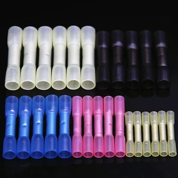

50PCS Heat Shrink Butt Connectors Waterproof Electrical Wire Connectors Insulated Crimp Connectors Butt Splice Terminals