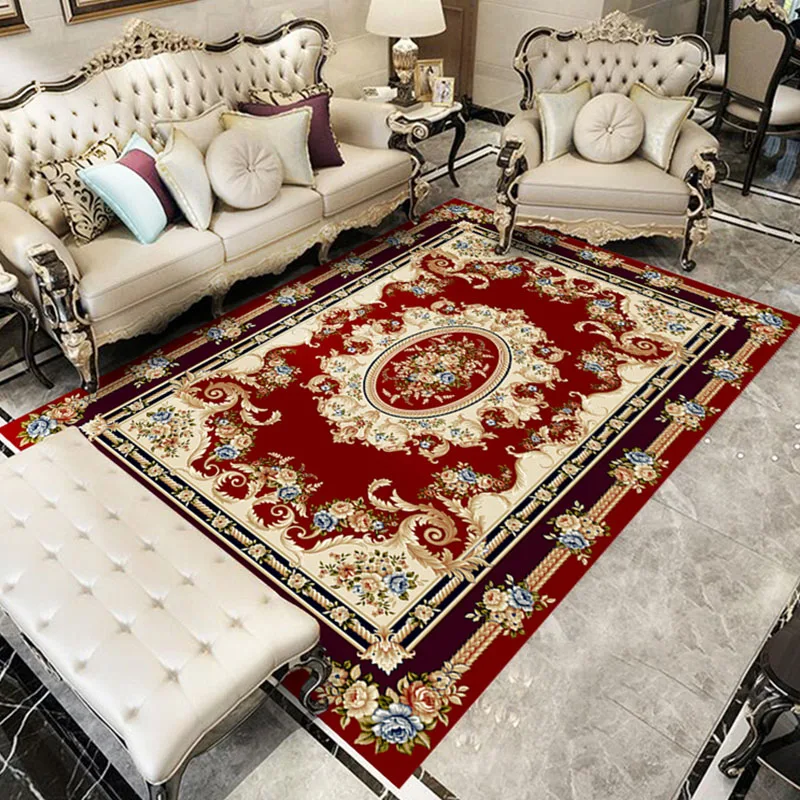 

Retro Persian Floral Rug Non Skid Washable Carpet for Bedroom Living Room Kitchen 2019ing