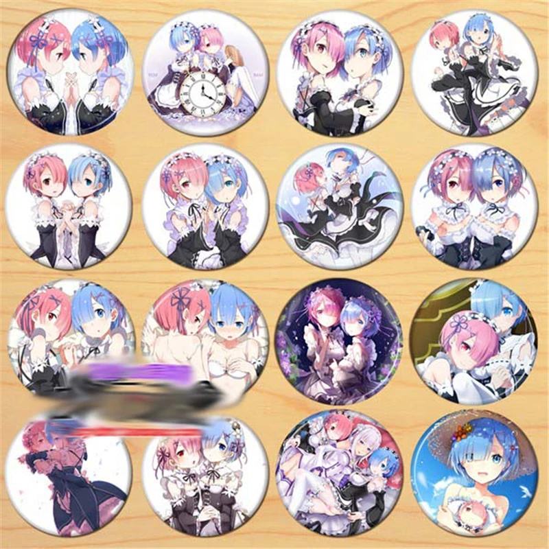 16 шт. Япония Re:Zero kara Hajimeru Isekai Seikatsu брошь значки булавки сумка рюкзаки коллекция