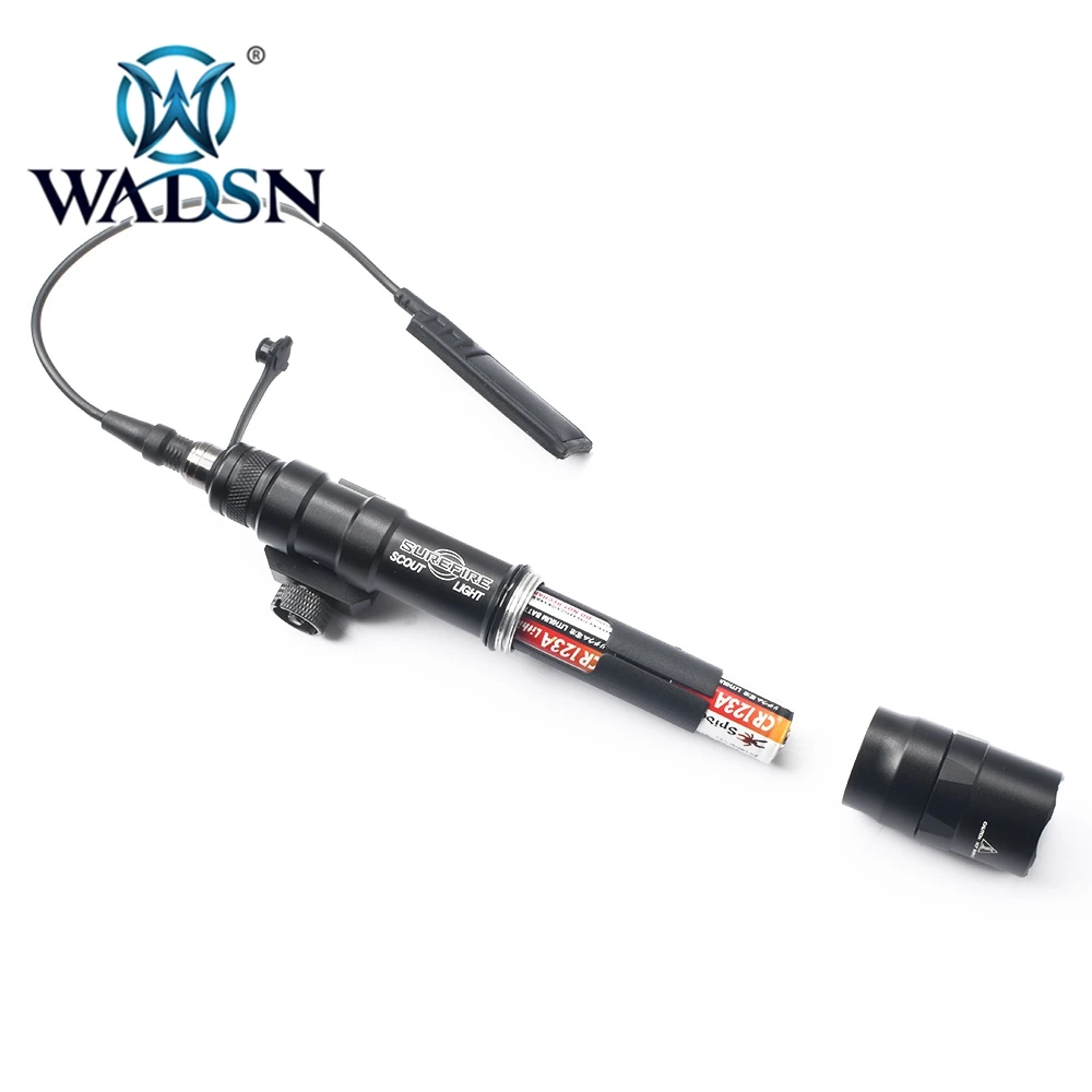 Wadsn Airsoft Surefir Duplo Combustível Scout Luz Led 1400lumes Tático Caça Arma Lanterna Tocha Caber 20mm 1913 Trilhos M600df 9 Wadsn airsoft surefir m600df duplo combustível scout