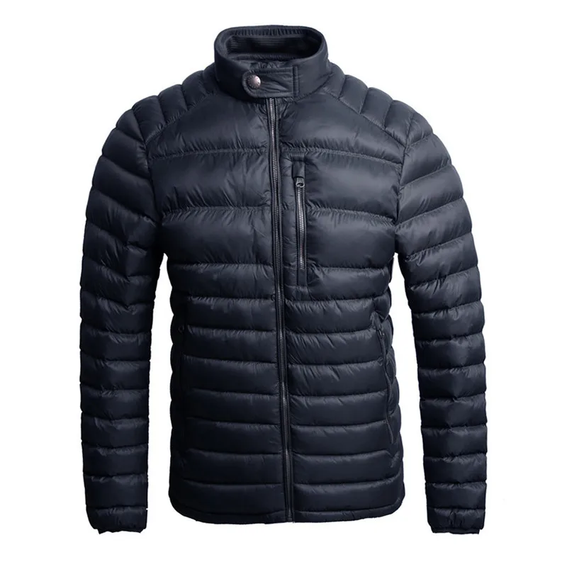 2019 мужская зимняя куртка на белом утином пуху Сверхлегкий пуховик повседневная