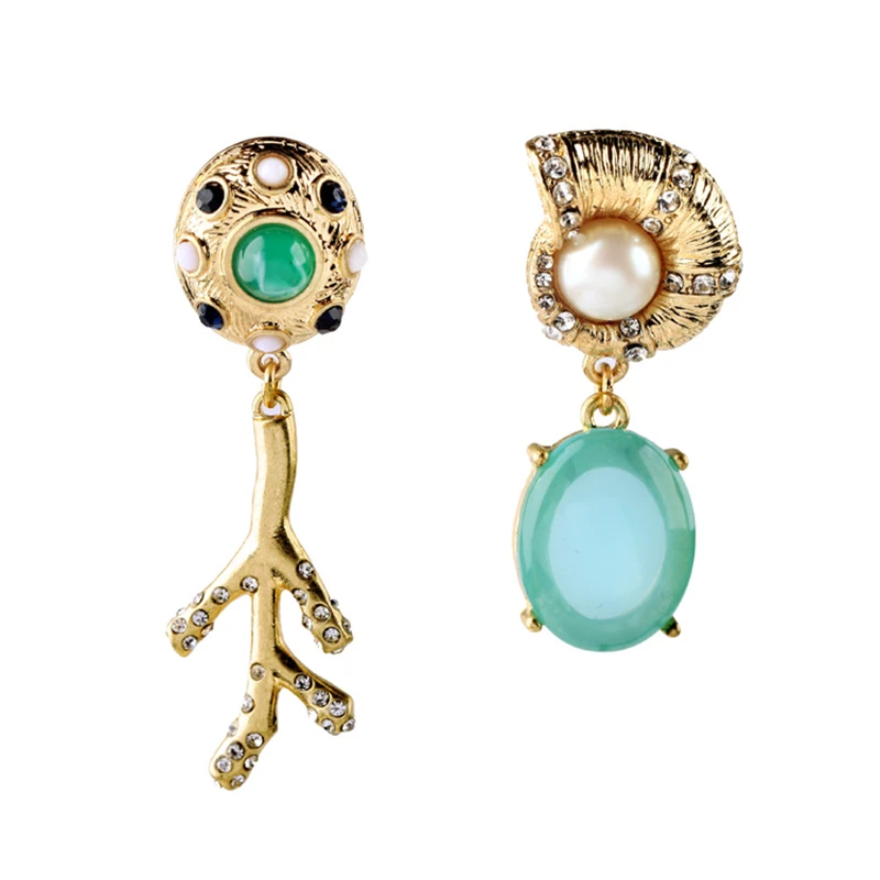 Женские серьги гвоздики с имитацией раковин кораллов|earrings fashion|earrings stylefashion earrings |