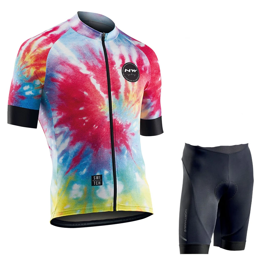 Pic Color Northwave велосипедные наборы гоночная одежда Летний Быстросохнущий MTB трикотажный комплект для велоспорта с коротким рукавом Профессиональный NW спортивная одежда - Цвет: Pic Color