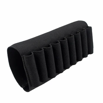 Tactical 9 Rounds Shells Holder Cartridges Ammo Carrier Bullet Pouch Elastic Butt Stock Hunting Rifle Accessories 4
