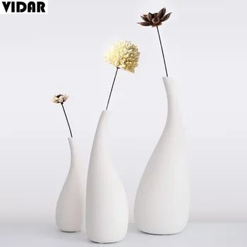 

VIDAR Ceramic Flowers Nordic Ins Small Vase European-style Simple Living Room Desktop Flower Arrangement Decoration Ornaments
