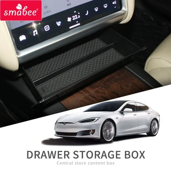 

smabee Central Console Storage Box for Tesla Model X Model S Car Interior Accessories Container Store Content Drawer Box