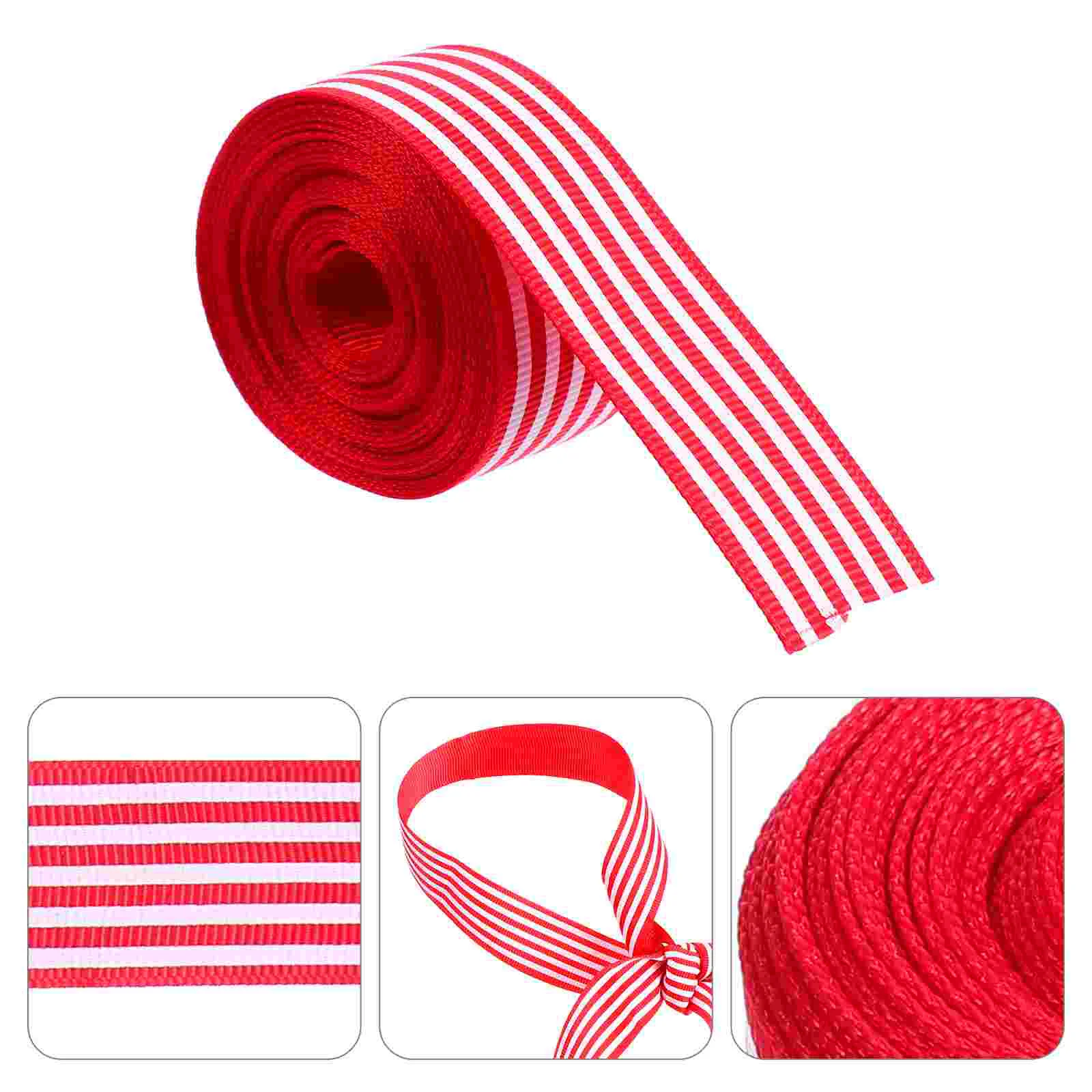 2 rollos de cintas para regalo DIY, cinta de rayas rojas y blancas|Cintas| - AliExpress