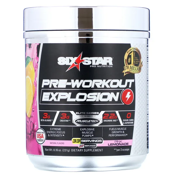 Six Star Pre Workout Explosion Pink Lemonade 8 16 Oz 231 G Aquariums Tanks Aliexpress