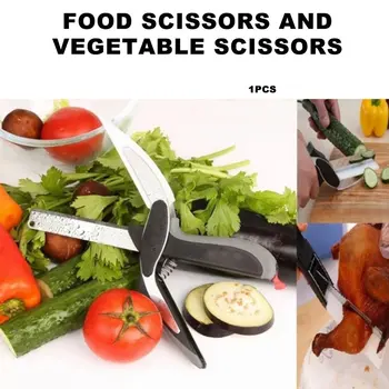

Smart Multi-Function Clever Scissors Cutter 2 in 1 Cutting Board utility cutter Stainless Steel Ourdoor Smart Vegetable Knife