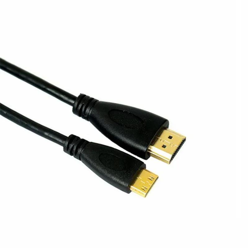 1.4 Version Mini HDMI to HDMI Cable High Speed Adapter 1080p 3D with Gold Plated Male-Male for Projector HDTV LCD TV Camera Flat