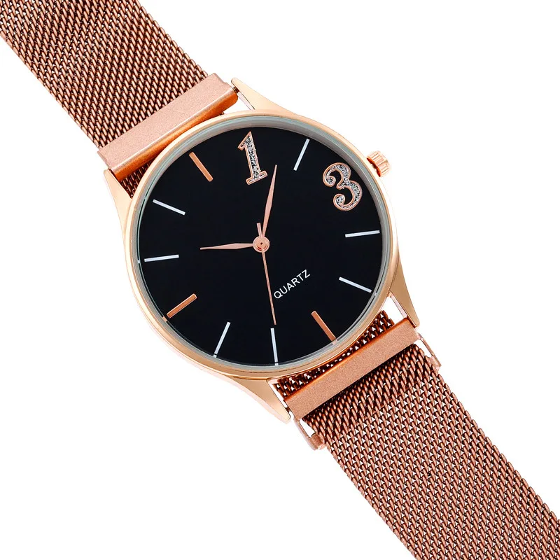 WJ-9395, женские часы, магнитные часы для пары, модные мужские кварцевые наручные часы, роскошные часы для влюбленных, стальной ремешок, reloj hombre saati