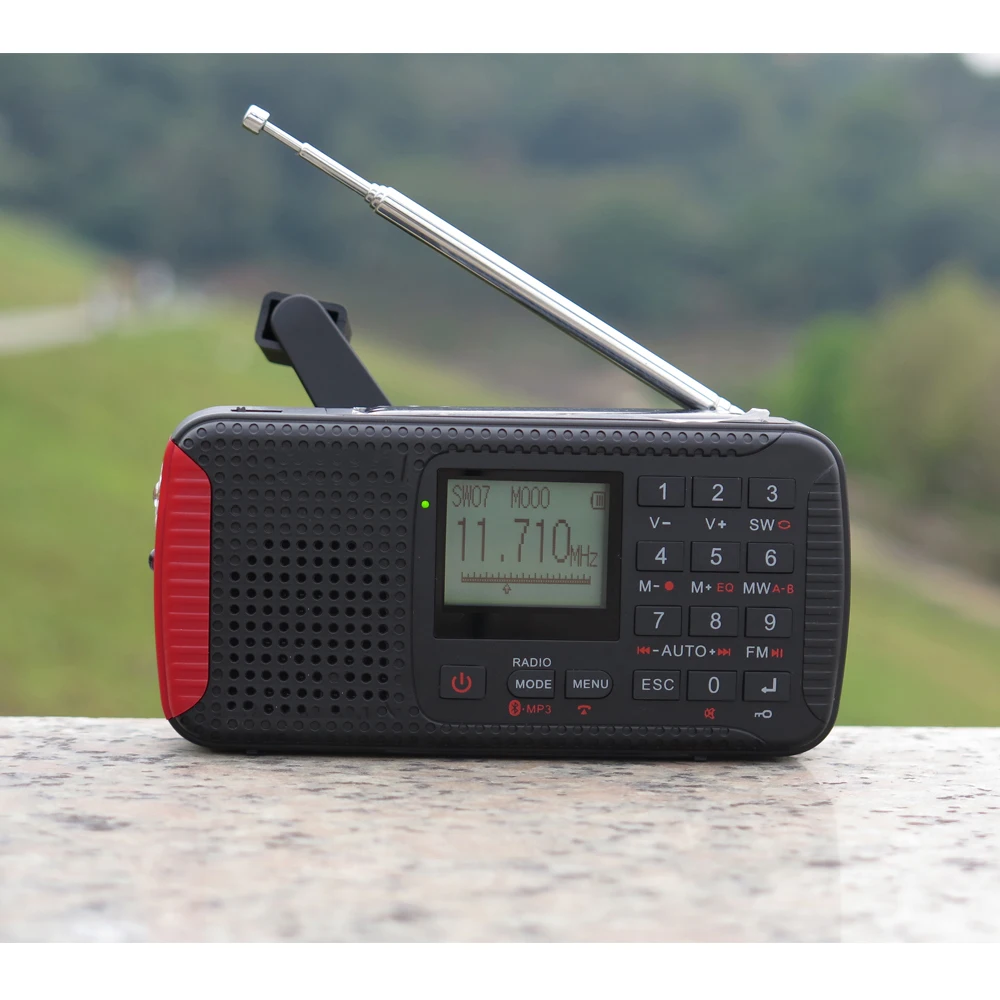 

CY-1Radio Solar Dynamo Emergency Multi-function FM stereo Alarm Clock Digital Tuning Full Band Radio/Recording/MP3