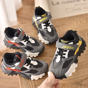 

Children's Sports Shoes 2019 Autumn and Winter New Boys and Girls Plus Velvet Warm Color Matching Letters Fashion Casual Shoes