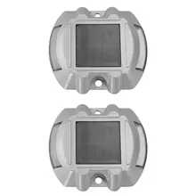 2 шт. солнечная дорога шпилька тротуарная дорожка IP68 Водонепроницаемый дорожка светильник Открытый подъездная дорожка двор сад шаг Предупреждение ющий светильник